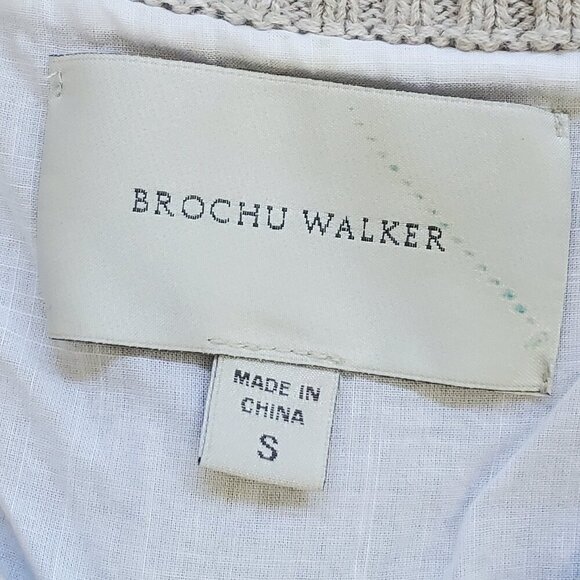 Brochu Walker 2 Layer Sweater Sleeveless Linen Top Woven Extension size S (C-9) - Picture 5 of 9